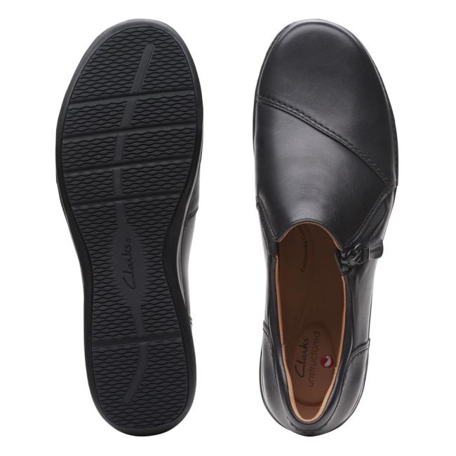 Női Clarks Appley Zip Fekete Cipő Fekete | CLK489SBV