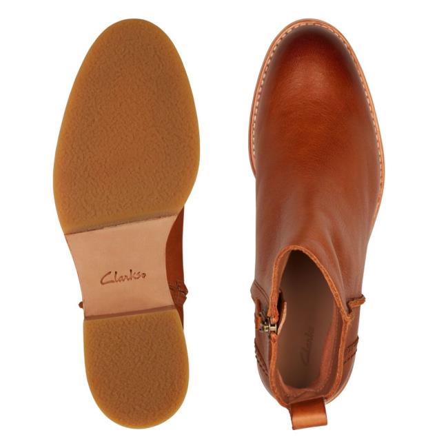 Női Clarks Cologne Zip Bokacsizma Sötétbarna | CLK491ETD