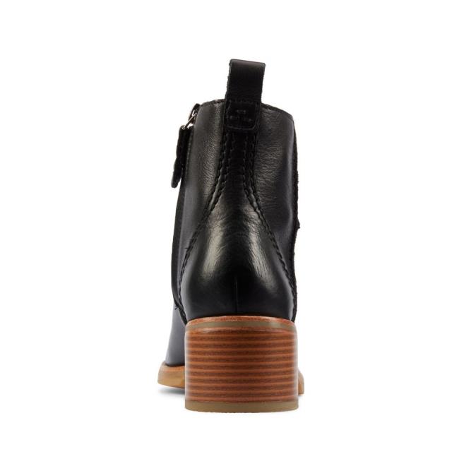 Női Clarks Cologne Zip Magassarkú Csizma Fekete | CLK690AMY