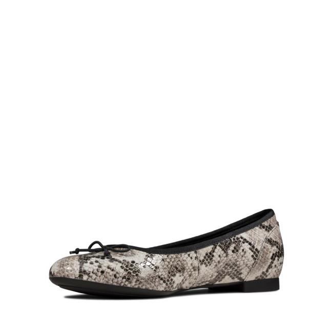 Női Clarks Couture Bloom Balerina Cipő Szürke Kígyóbőr | CLK456RPE