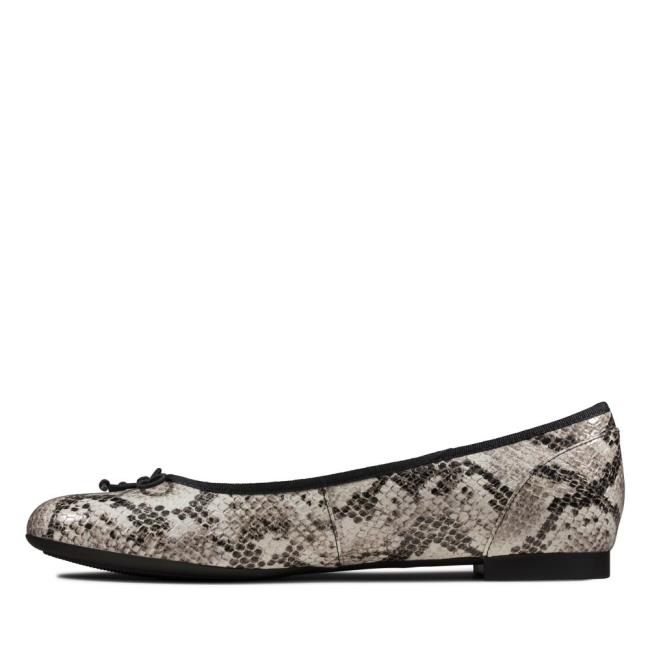 Női Clarks Couture Bloom Balerina Cipő Szürke Kígyóbőr | CLK456RPE