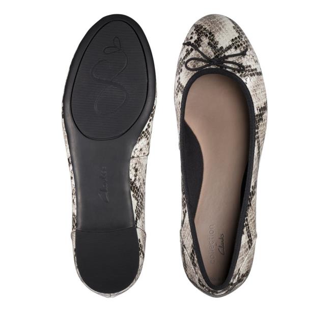 Női Clarks Couture Bloom Balerina Cipő Szürke Kígyóbőr | CLK456RPE