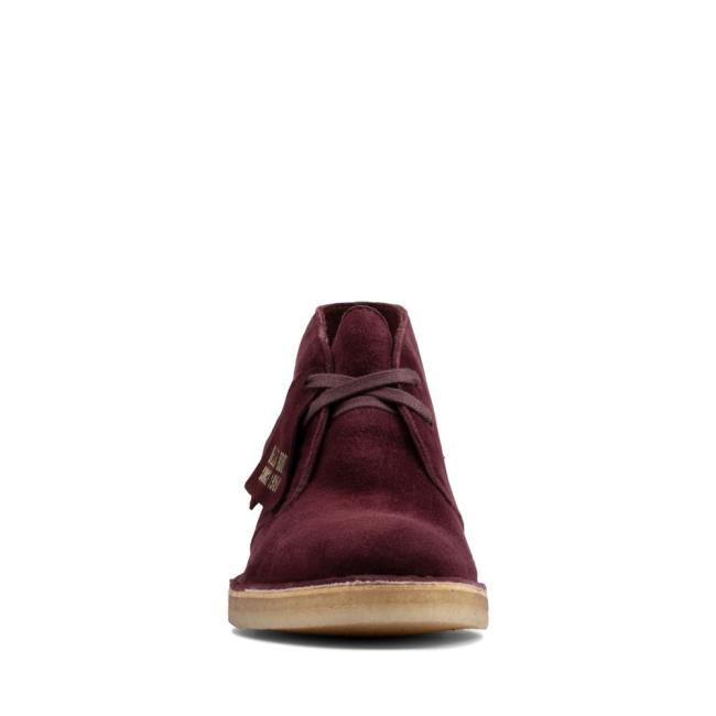 Női Clarks Desert Boot Bokacsizma Bordó | CLK234VUT