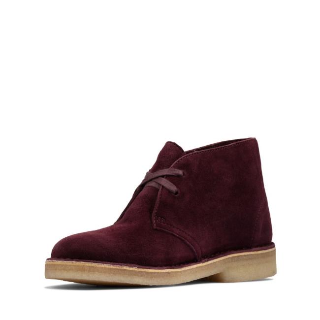 Női Clarks Desert Boot Bokacsizma Bordó | CLK234VUT