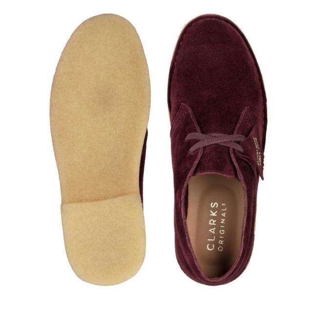 Női Clarks Desert Boot Bokacsizma Bordó | CLK234VUT