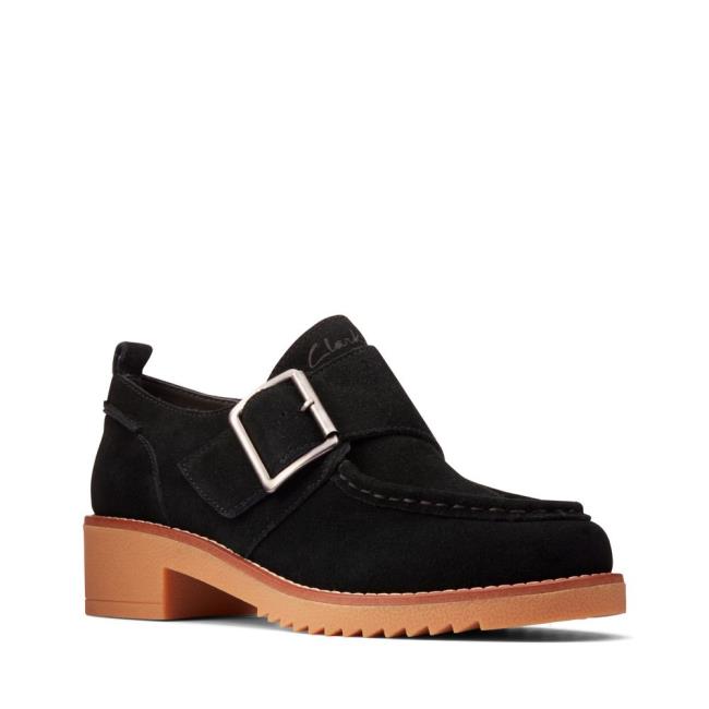 Női Clarks Eden Mid Monk Balerina Cipő Fekete | CLK521VYM