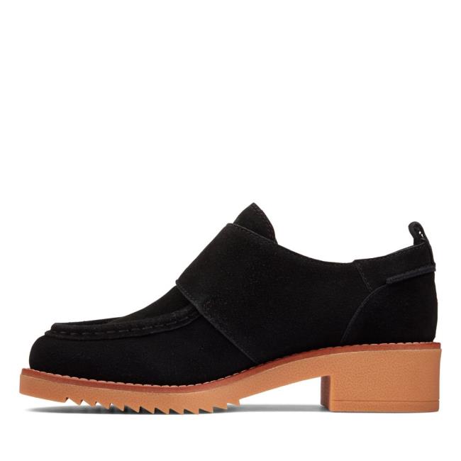 Női Clarks Eden Mid Monk Balerina Cipő Fekete | CLK521VYM