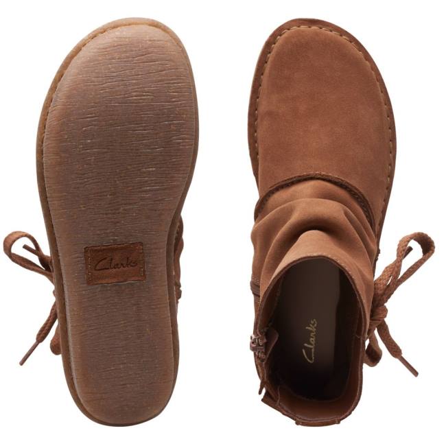 Női Clarks Funny Oak Bokacsizma Sötétbarna | CLK843NMT