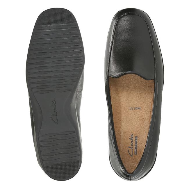 Női Clarks Georgia Fekete Cipő Fekete | CLK715LKC