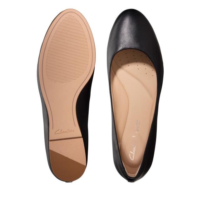 Női Clarks Grace Piper Balerina Cipő Fekete | CLK751SGA