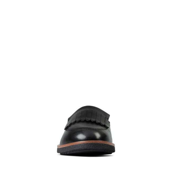 Női Clarks Griffin Kilt Balerina Cipő Fekete | CLK634ANS