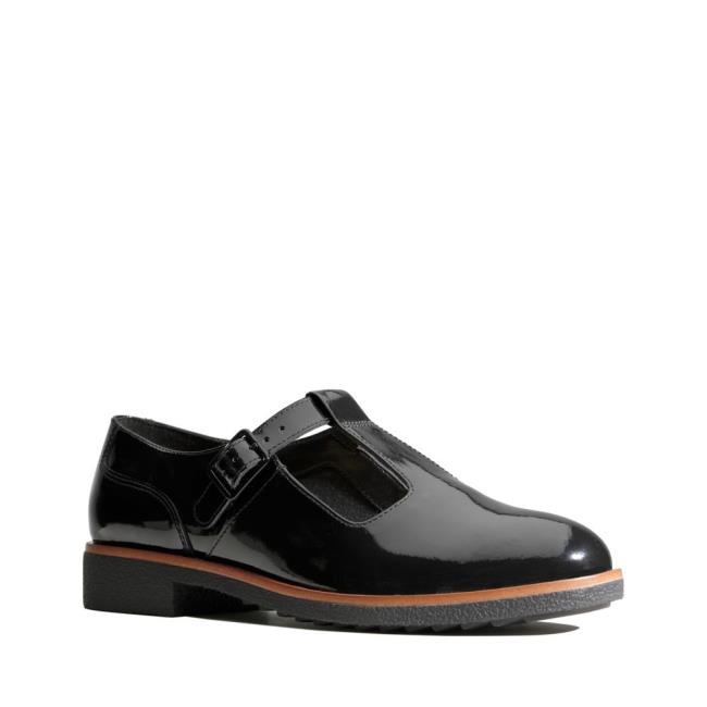 Női Clarks Griffin Town Balerina Cipő Fekete | CLK846EBY