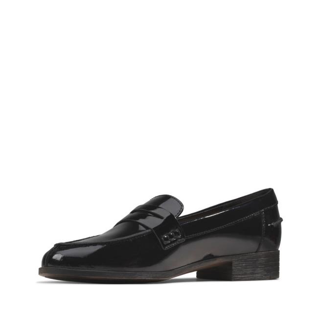 Női Clarks Hamble Loafer Fekete Cipő Fekete | CLK482GXC