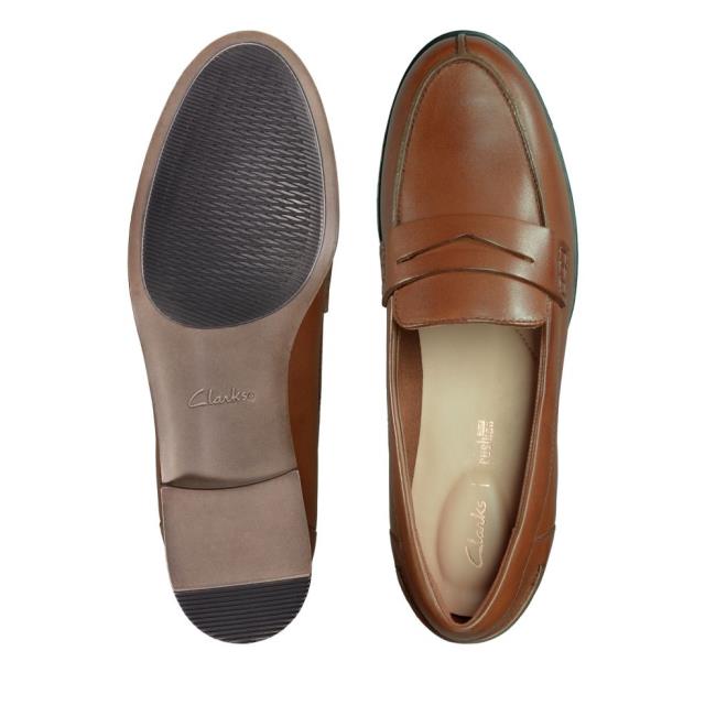 Női Clarks Hamble Loafer Mokaszin Barna | CLK739JLR