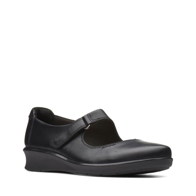 Női Clarks Hope Henley Balerina Cipő Fekete | CLK451MQO