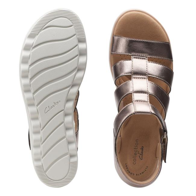 Női Clarks Jillian Quartz Szandál Metal | CLK643LFR