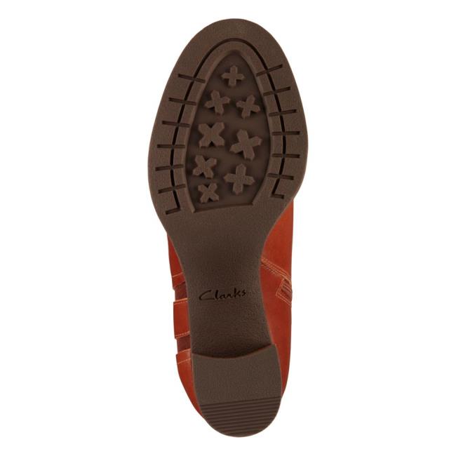 Női Clarks Mable Easy Bokacsizma Sötétbarna | CLK901QLD