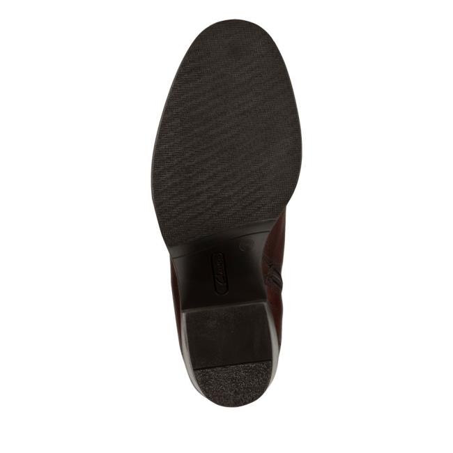 Női Clarks Mascarpone 2 Go Magassarkú Csizma Sötétbarna | CLK643WST