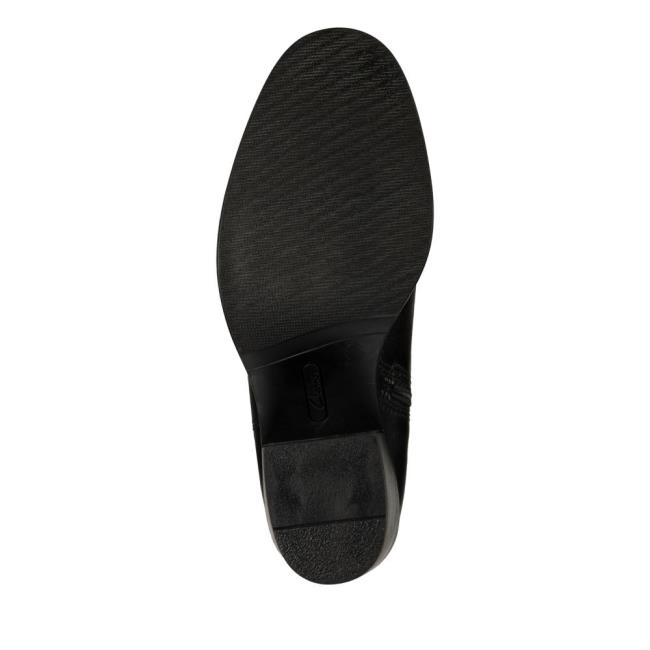 Női Clarks Mascarpone 2 Up Térdig Érő Csizma Fekete | CLK461VKZ