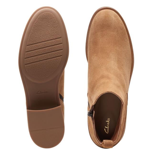 Női Clarks Memi Zip Bokacsizma Barna | CLK671UKQ