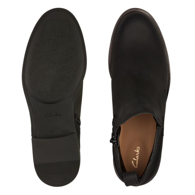 Női Clarks Memi Zip Bokacsizma Fekete | CLK870VHM