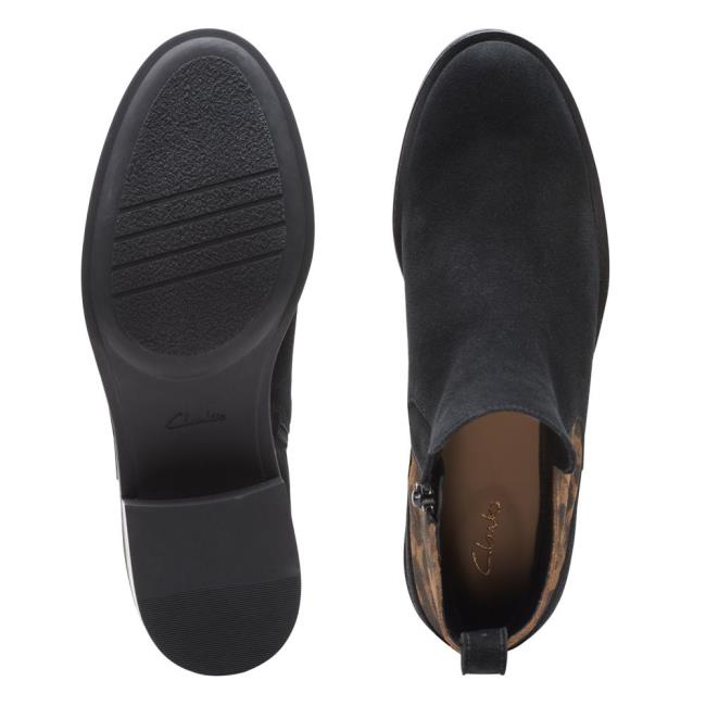 Női Clarks Memi Zip Magassarkú Csizma Leopárd | CLK361YLH