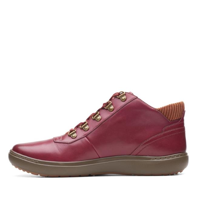 Női Clarks Nalle Mid Bokacsizma Piros | CLK879YUH