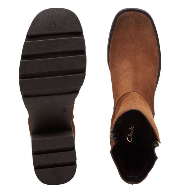 Női Clarks Odollo Zip Bokacsizma Barna | CLK347IKL