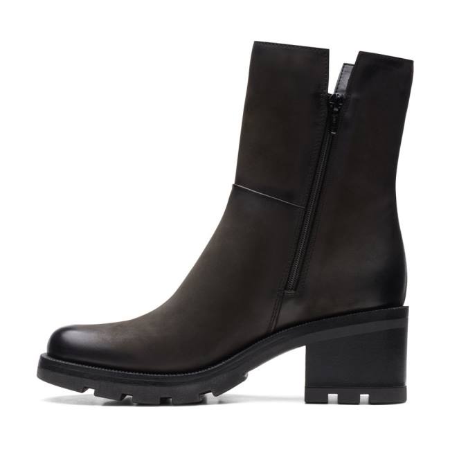 Női Clarks Odollo Zip Bokacsizma Fekete | CLK837VAE