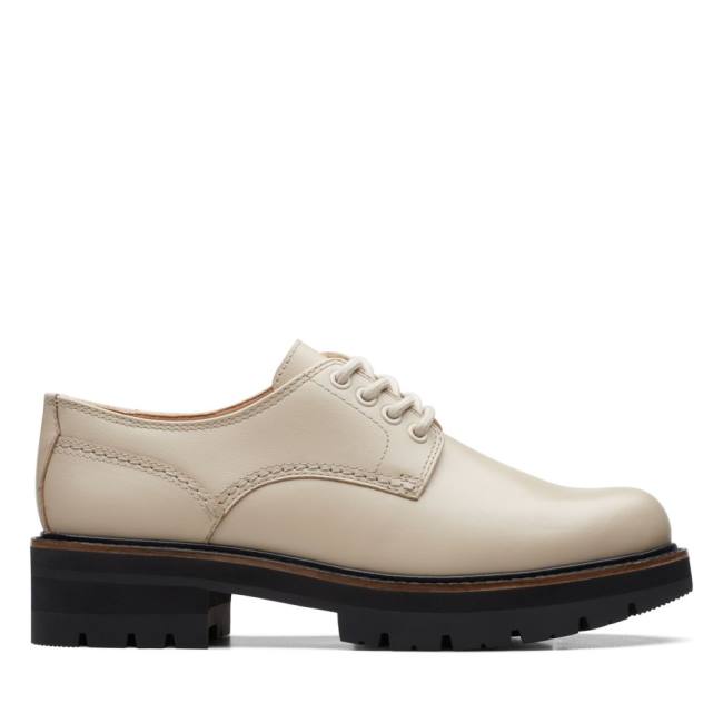 Női Clarks Orianna Derby Balerina Cipő Bézs | CLK587MCJ