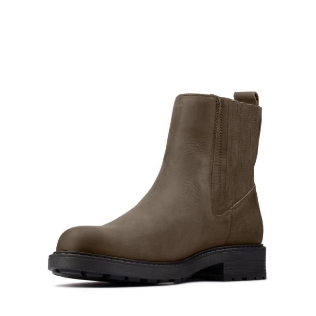 Női Clarks Orinoco2 Mid Bokacsizma Sötétolivazöld | CLK980BIF