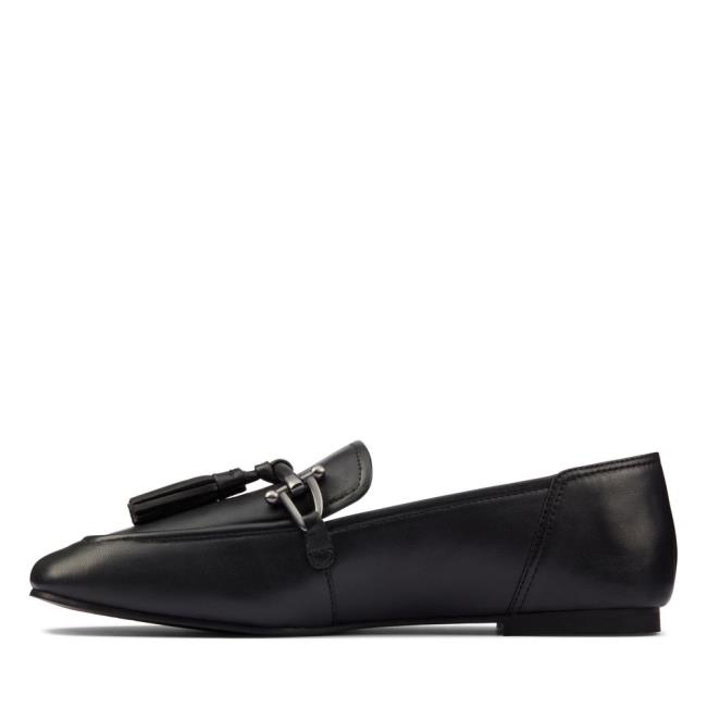 Női Clarks Pure 2 Tassel Balerina Cipő Fekete | CLK753YXG