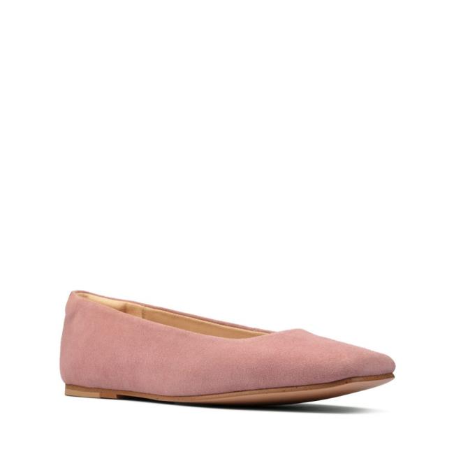 Női Clarks Pure Ballet 2 Balerina Cipő Rózsaszín | CLK012QZB