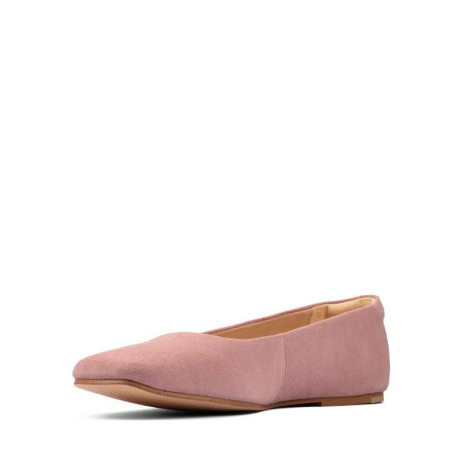 Női Clarks Pure Ballet 2 Balerina Cipő Rózsaszín | CLK012QZB