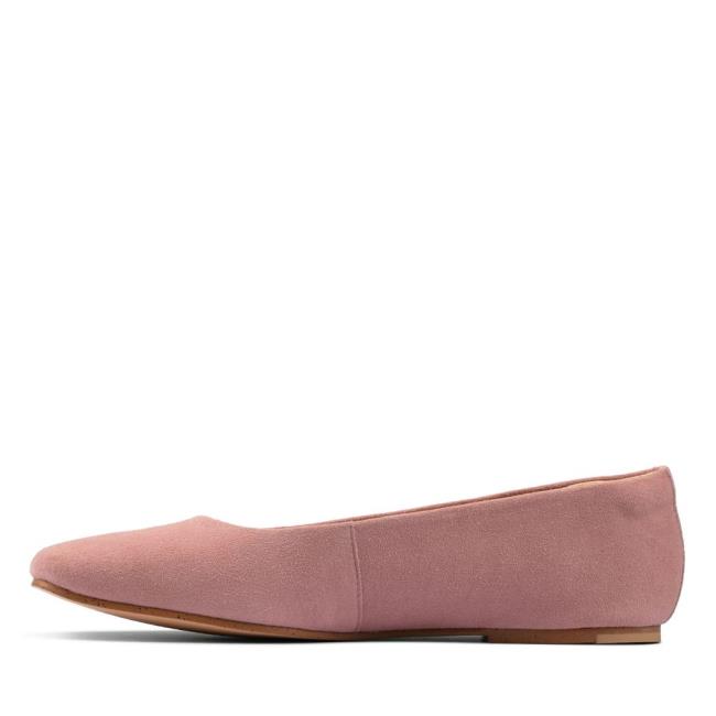 Női Clarks Pure Ballet 2 Balerina Cipő Rózsaszín | CLK012QZB