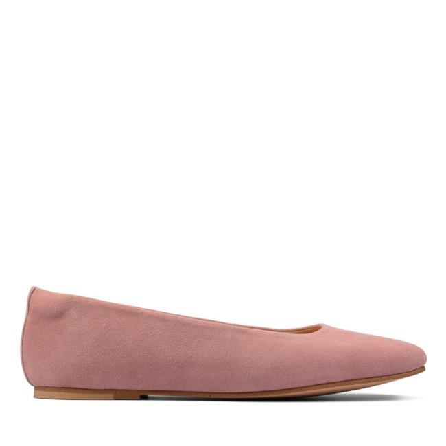 Női Clarks Pure Ballet 2 Balerina Cipő Rózsaszín | CLK012QZB