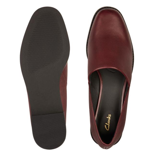 Női Clarks Pure Easy Balerina Cipő Bordó | CLK085TZP