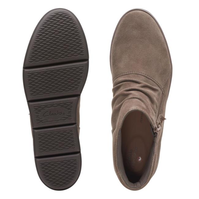 Női Clarks Shaylin Up Bokacsizma Szürke Barna | CLK632ZMD