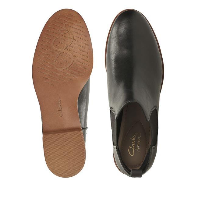 Női Clarks Taylor Shine Bokacsizma Fekete | CLK874ZQW