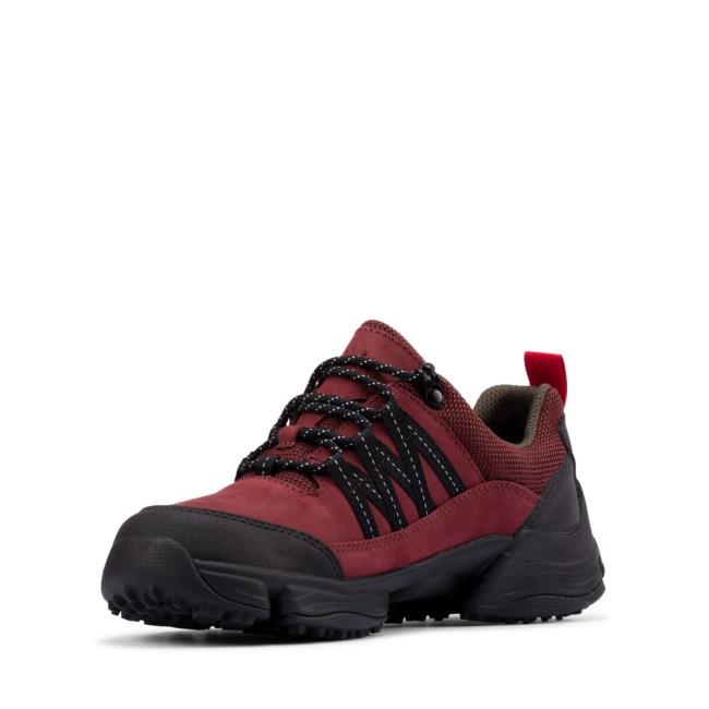 Női Clarks Tri Path Lo GORE-TEX Tornacipő Bordó | CLK271OMQ