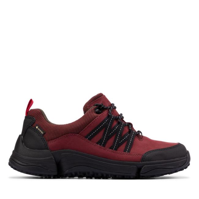 Női Clarks Tri Path Lo GORE-TEX Tornacipő Bordó | CLK271OMQ