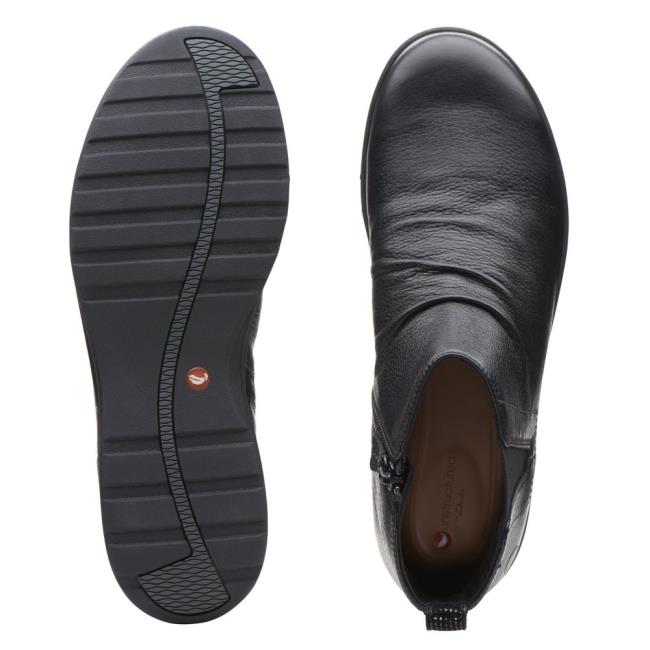 Női Clarks Un Adorn Mid Bokacsizma Fekete | CLK418GMH