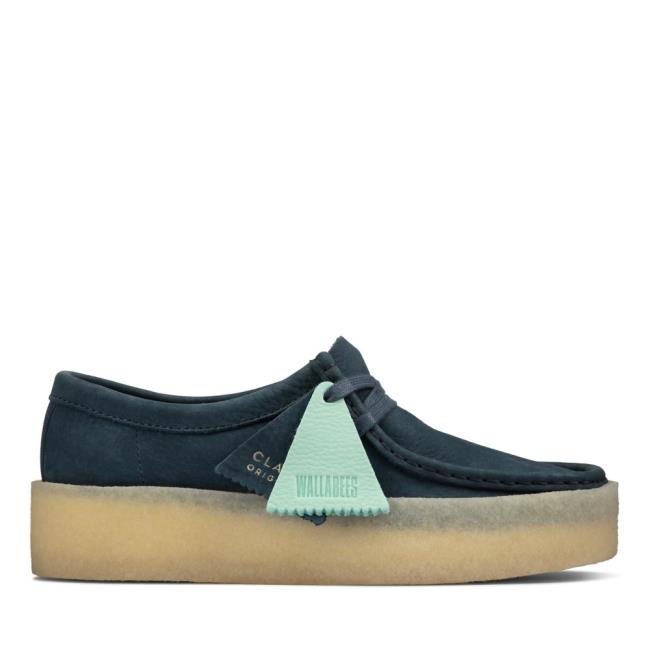 Női Clarks Wallabee Cup Balerina Cipő Kék | CLK846EWI