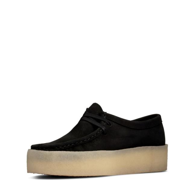 Női Clarks Wallabee Cup Fekete Cipő Fekete | CLK574TBH