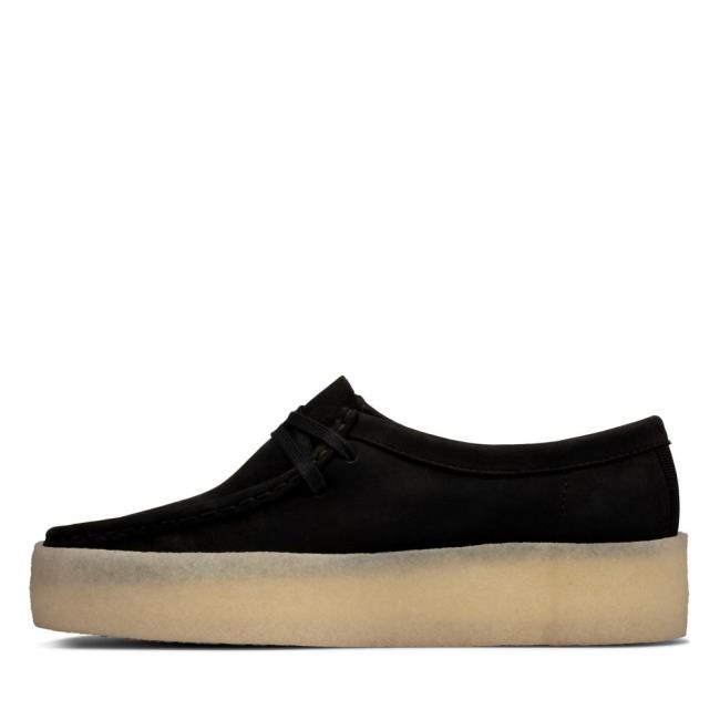 Női Clarks Wallabee Cup Fekete Cipő Fekete | CLK574TBH