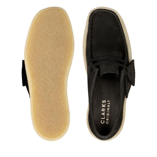 Női Clarks Wallabee Cup Fekete Cipő Fekete | CLK574TBH