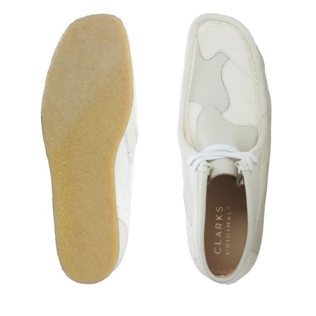 Női Clarks Wallabee Patch Alkalmi Csizma Fehér | CLK389BFX