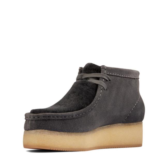 Női Clarks Wallabee Éktalpú Alkalmi Csizma Sötétszürke | CLK962QLA